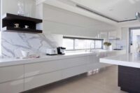 handleless white kitchens by design indian kitchen company in noida