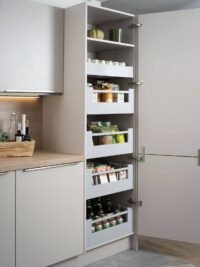 blum pantry unit space tower antaro drawers installed by design indian kitchen in noida & delhi