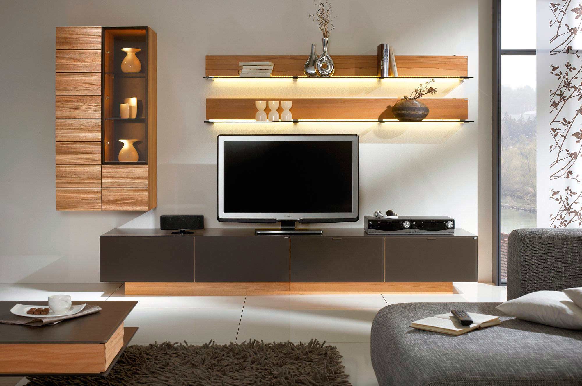 aesthetically planned tv units with multiple storage option in noida