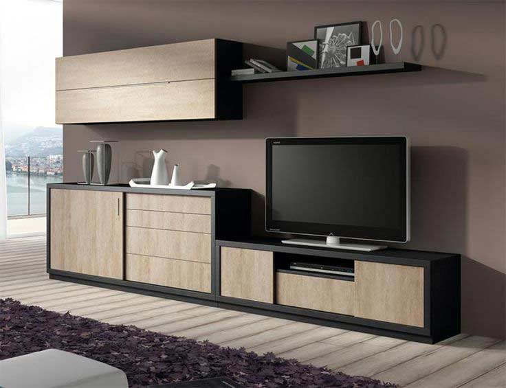 brilliantly planned tv unit with laminated shutters and blum fittings in noida and delhi