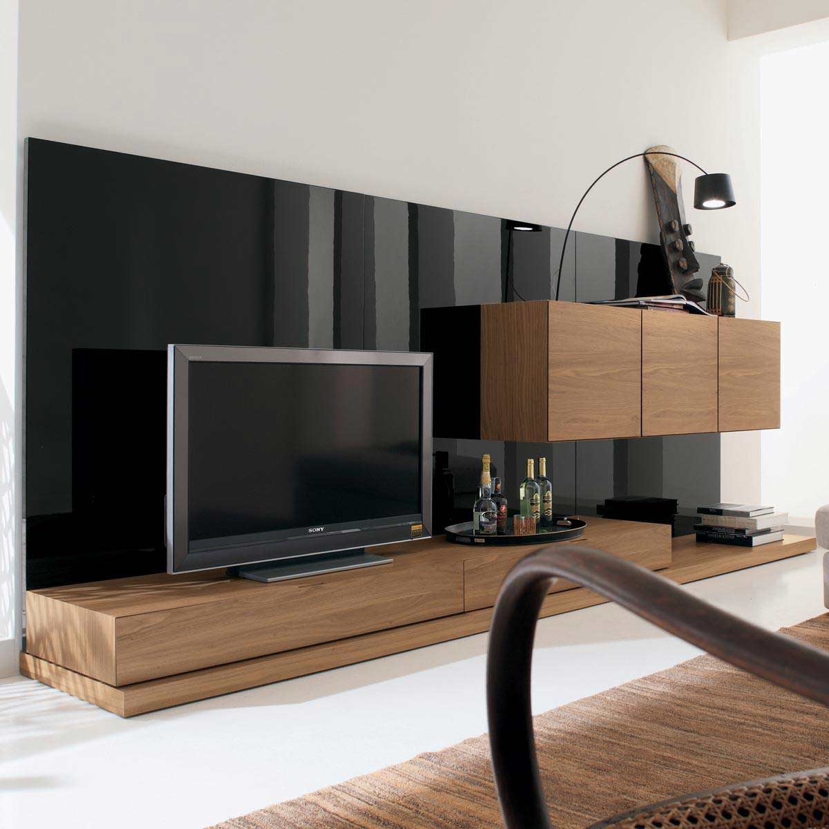 black lacquer glass tv units led panels in noida and delhi