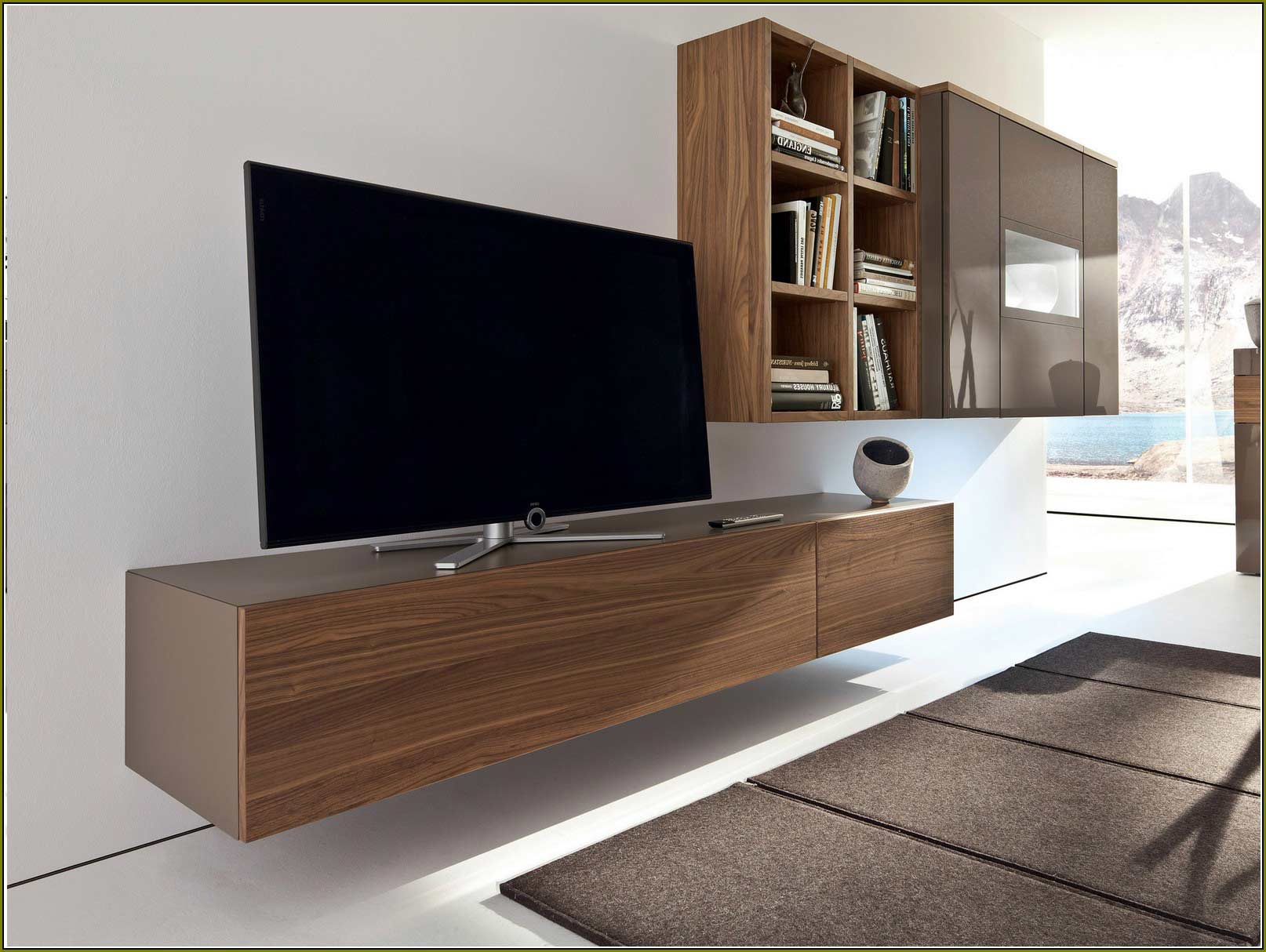 wooden laminated tv wall units and led panels by the design indian kitchen company